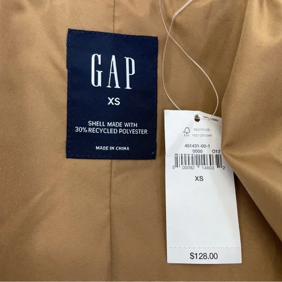 NWT GAP Sherpa Moto Jacket XS Tan - Picture 12 of 14